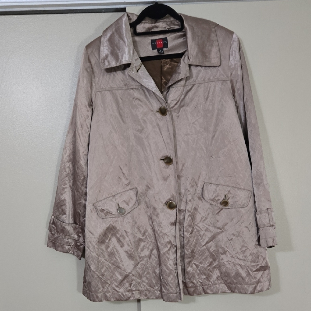 Gallery Women's Bronze Trench Coat Size Large
